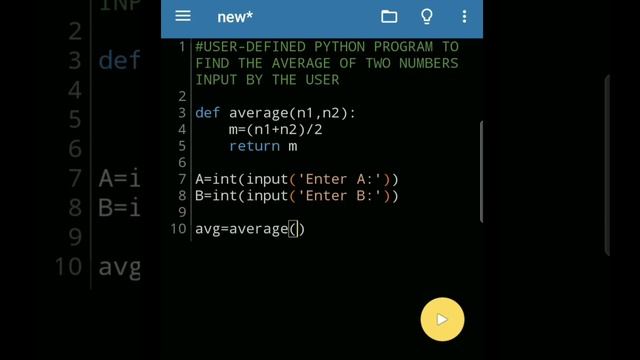 User-defined #Python #program to find the #average of two #numbers смотреть онлайн