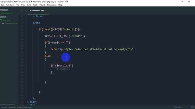 PHP Conditional Statements смотреть онлайн