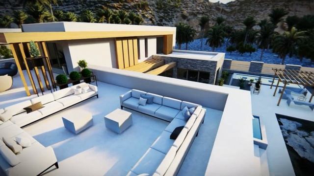 Новый проект Zx218 Двухэтажный дом с плоской крышей, с большим остеклением, террасами и гаражом смотреть онлайн