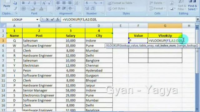 Using Vlookup Formula in MS Excel 2007 Tutorials in Hindi Part 24 смотреть онлайн