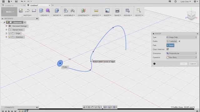 Fusion 360: 3D Sketching смотреть онлайн