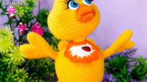 Амигуруми: схема Цыплёнок Сёмушка. Игрушки вязаные крючком - Free crochet patterns.