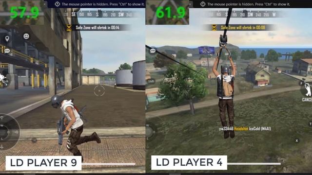 LD PLAYER 9 VS LD PLAYER 4 FREE FIRE FPS COMPARISON смотреть онлайн