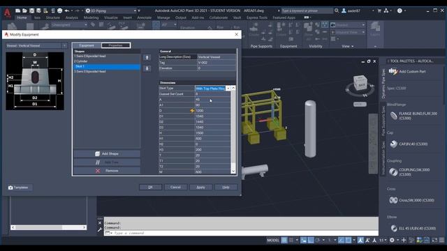 Lesson 08 New Equipment (Heat Exchanger) In AutoCAD Plant 3D الدرس الثامن من دورة التصميم الميكانيك смотреть онлайн