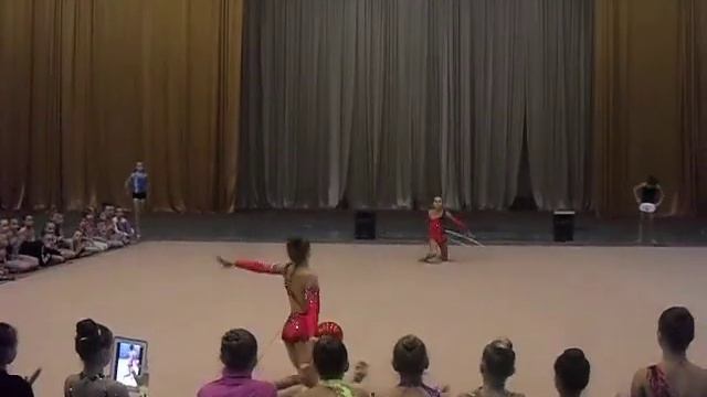 Парное выступление обруч+мяч смотреть онлайн