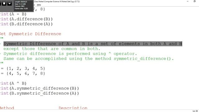 Set in Python (Part-III) смотреть онлайн