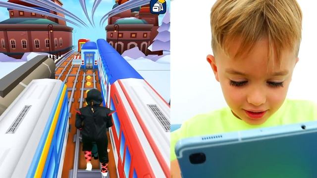 Vlad and Niki RUN - new game for kids смотреть онлайн