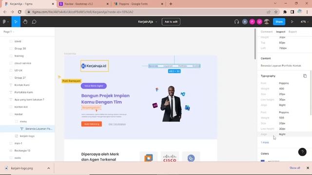 Vloogening~Part 1 - Tutorial slicing Navbar Design Figma to Bootstrap Css смотреть онлайн