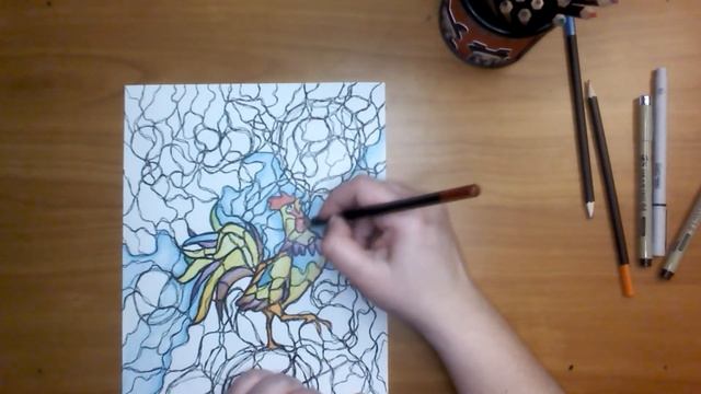 Нейрографика. Мастер класс: Символ 2021 года-Кричащий петух. смотреть онлайн