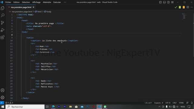 07 : Le Tableau HTML | Apprendre le HTML et CSS | DEBUTANT 2023 смотреть онлайн