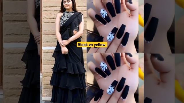 ??black vs yellow ?? choose your favourite ? & comment ??#heels #gown #viral #fashion #trending смотреть онлайн