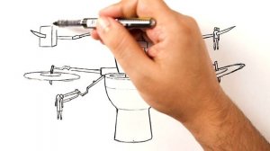 Как нарисовать Летающий Скибидист с пилой и иголками | Скибиди туалет