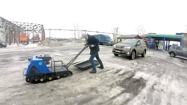 Мотобуксировщик Pomor и внедорожник смотреть онлайн