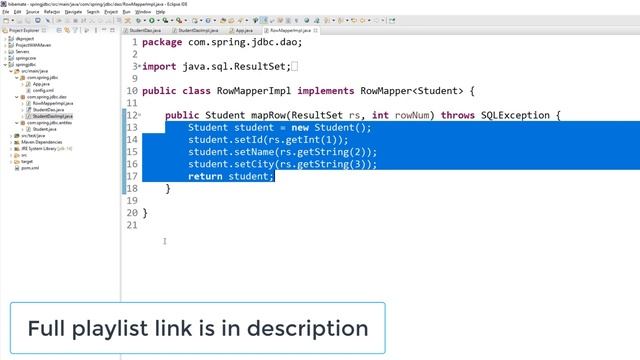 Selecting Multiple Objects using Spring Jdbc| Spring JdbcTutorial смотреть онлайн