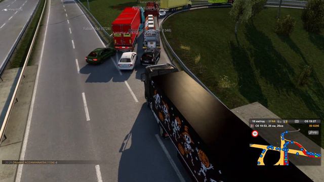 Euro Truck Simulator 2 Multiplayer 2023 Велика пробка на дорозі смотреть онлайн