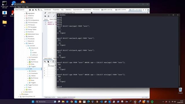 PostgreSQL : les fonctions d'agrégat , max(), min(), sum() avg() смотреть онлайн