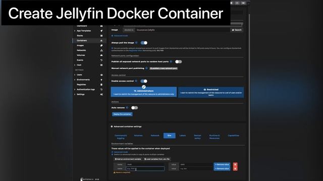 Install Jellyfin In Docker Using Portainer (2022) смотреть онлайн