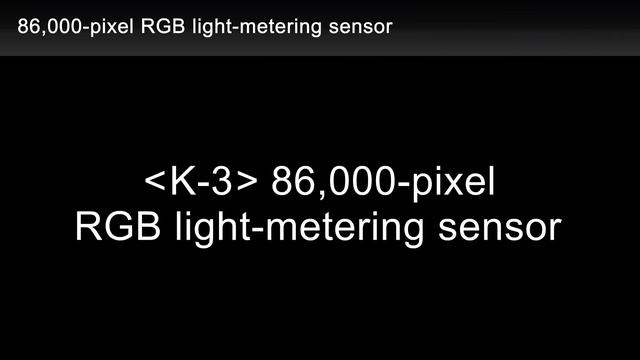PENTAX K-3 "86,000-pixel RGB light-metering sensor" смотреть онлайн