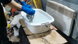 Снятие хрома с пластмассы всего за 25 рублей. Подготовка маски фары к покраске.