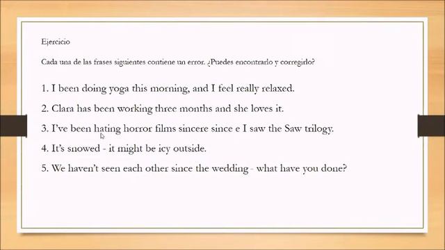 Present perfect continuous A2 12 de marzo смотреть онлайн
