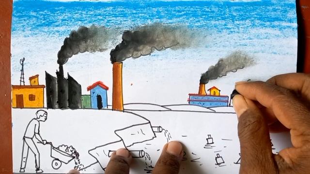 pollution drawing||water pollution ||air pollution poster painting смотреть онлайн