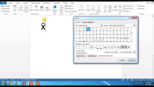 How To Type X Bar x̄ in Word | Write X Bar in Microsoft word | Shortcut Key смотреть онлайн