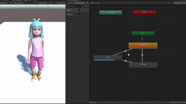 Разбор аниматора UNITY [Прерывания| Blend Tree| Слои анимации] смотреть онлайн