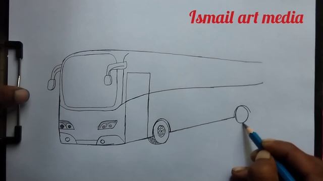 Easy Drawing Bus || How to draw Bus step by step with pencil @FarjanaDrawingAcademy смотреть онлайн