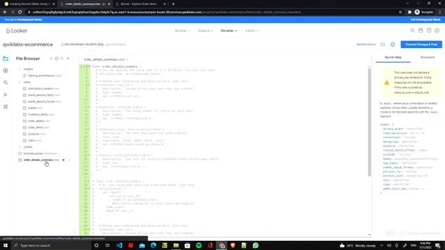 Creating Derived Tables Using LookML | Qwiklabs | GSP858 смотреть онлайн