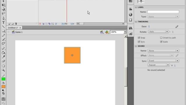 Создание Motion-анимации и ее настройка в Adobe Flash CS4 (32/46) смотреть онлайн