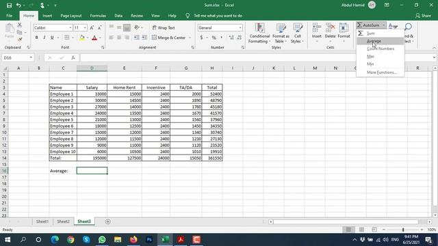 Average Formula | Excel Average Formula - bdtutorialzone смотреть онлайн