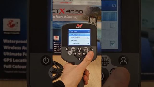 Minelab CTX 3030- Настройки за местоположението
