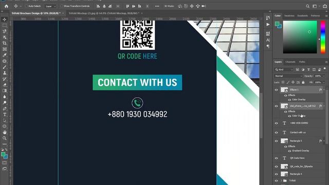 How to Design a Professional Brochure in Adobe Photoshop CC смотреть онлайн