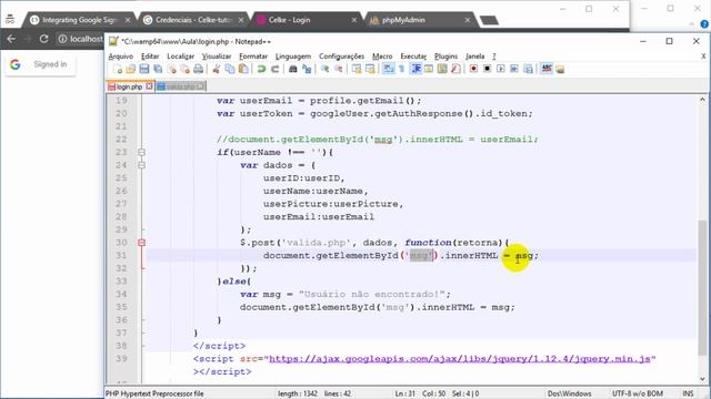 Como Criar Sistema de Login com Google API, PHP e MySQLi - Parte 1 смотреть онлайн
