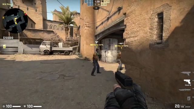 CS GO - Bot Match, AMD A10-7850K, R9 270 2 GB OC, смотреть онлайн