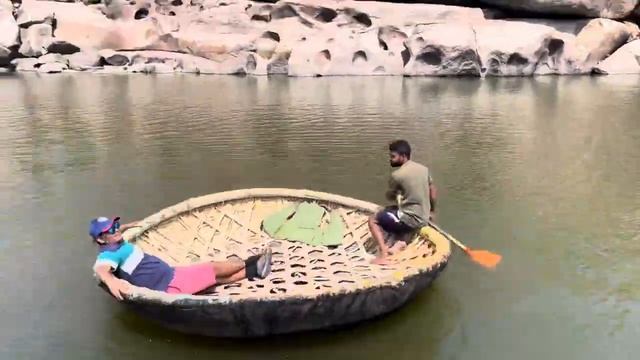 Coracle ride in Hampi #hampi #india #adipurush смотреть онлайн