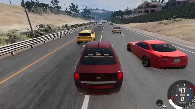 Driver looked back and could not see the cars in front of him | BeamNG.drive crashes #15 смотреть онлайн