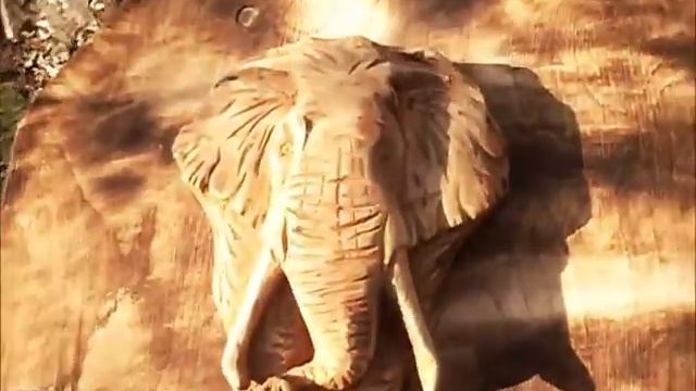 Резьба по дереву.слон. "Млечный путь!"Wood carving elehant смотреть онлайн