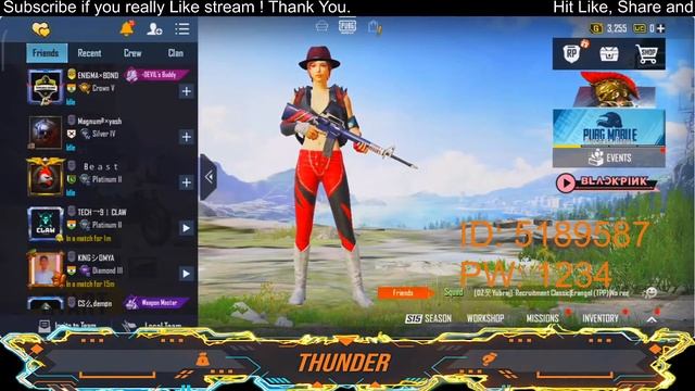PUBG Mobile kr Live || Full Custom rooms || Free winning UC || live pubgm || Full Rush Rankpush gam смотреть онлайн
