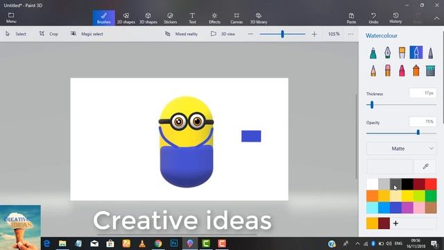 Paint 3D Minion-Windows 10 Paint 3D tutorial Very Easy смотреть онлайн