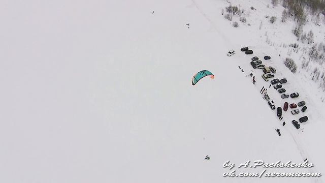 Муром. Snowkiting. Экстремальная аэросъемка в -30 и скоростью ветра больше 12м/с. DJI смотреть онлайн