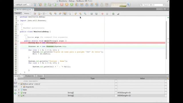NetBeans - Como usar a ferramenta Debug смотреть онлайн