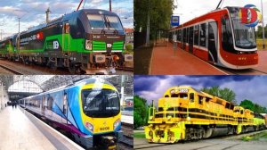 Изучаем поезда и железнодорожный транспорт для детей / Железная дорога видео