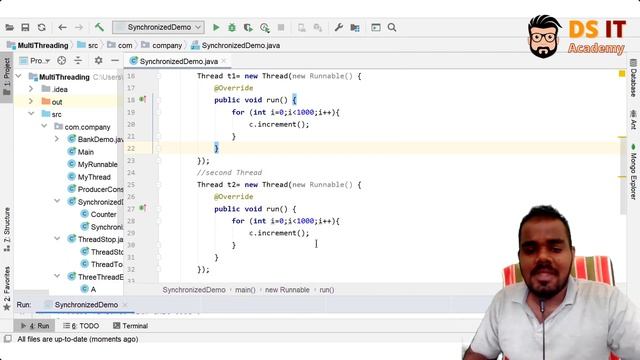 Synchronization Example - Java Multithreading Explained in Sinhala смотреть онлайн