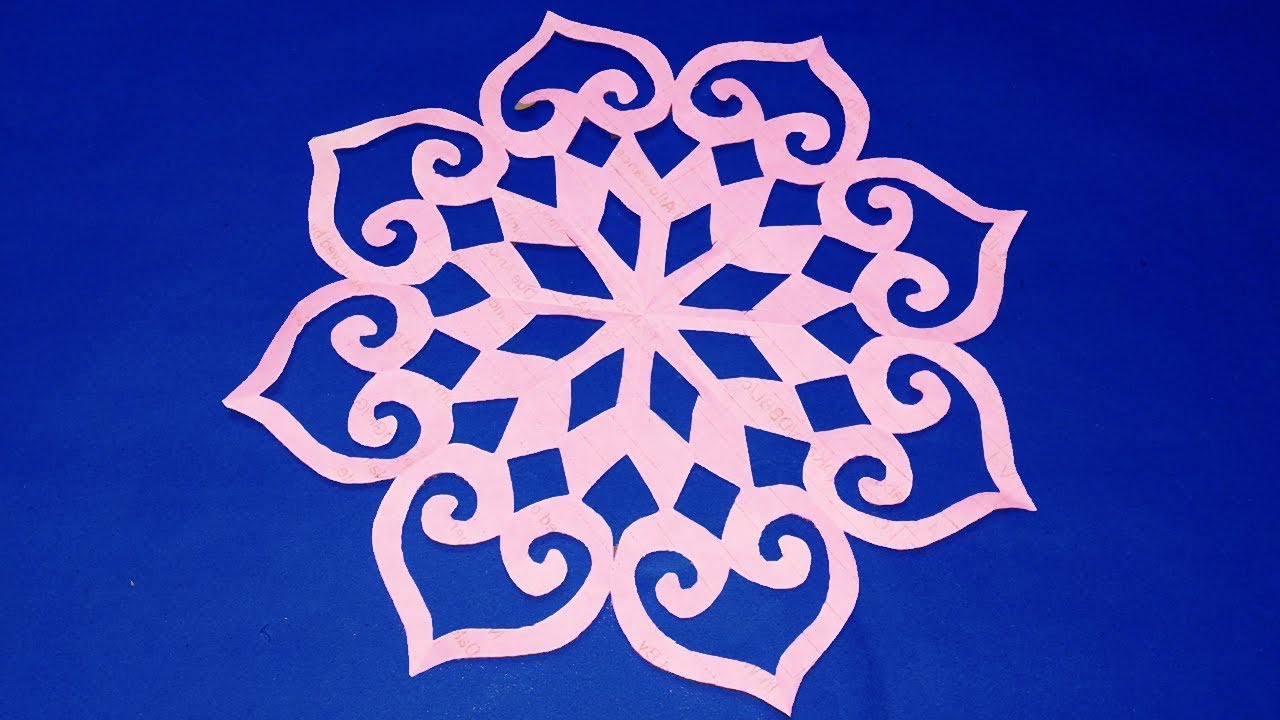 Вырезание снежинки | Как сделать красивую снежинку из бумаги смотреть онлайн