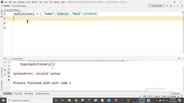 Dictionary in python with pycharm смотреть онлайн