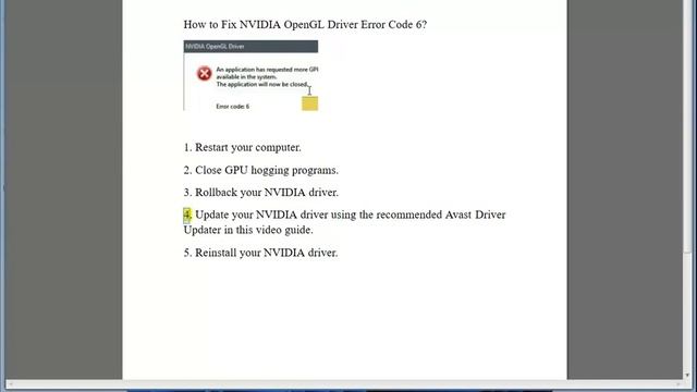 Fix NVIDIA OpenGL Driver Error Code 6 on Windows смотреть онлайн
