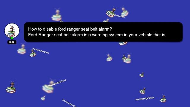 [SOLVED] HOW TO DISABLE FORD RANGER SEAT BELT ALARM? смотреть онлайн