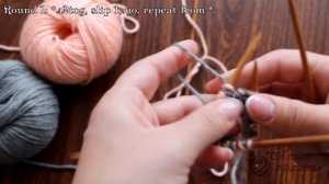 Двухцветная английская резинка по кругу |  Knit Ribbing in Two Colors in rounds