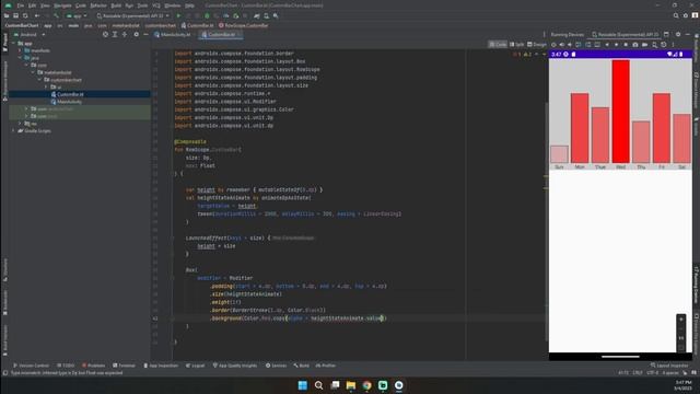 Android Custom Bar Chart with Animation | Jetpack Compose смотреть онлайн